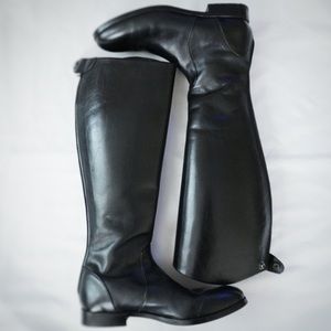 ALBERTO FASCIANI BLACK LEATHER RIDING BOOTS